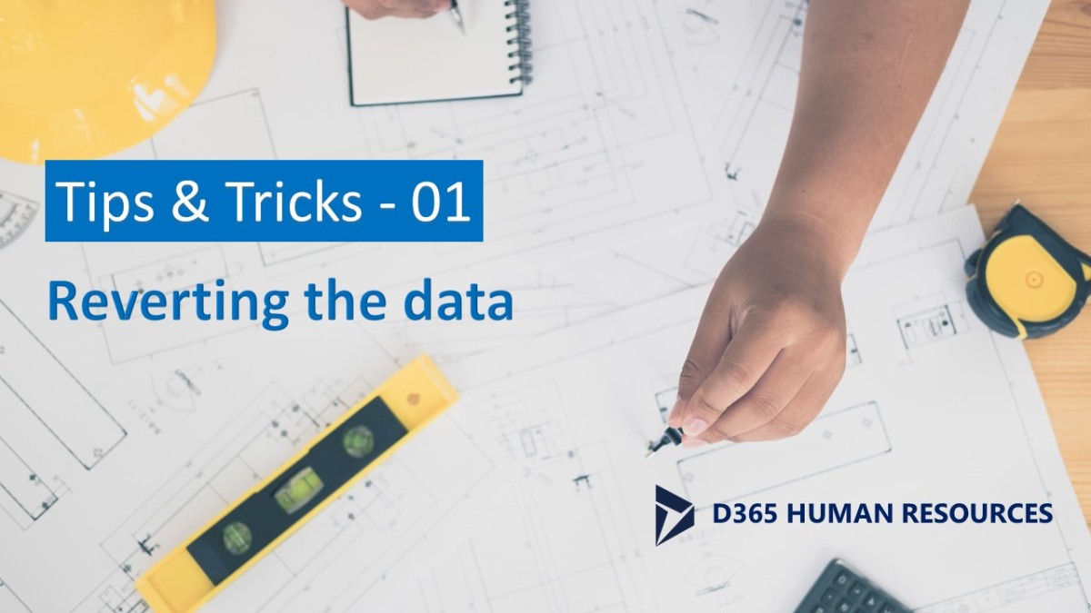 Tips & tricks – 01: Reverting the data